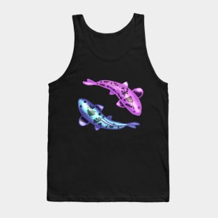 Pastel Pink And Baby Blue Koi Fish Tank Top